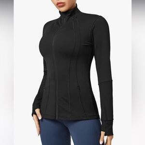 QUEENIEKE Women Athletic Jacket Full Zip Slim Fit Workout Running Jacket